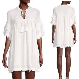 Allison NY NWT Eyelet Embroidered  Cotton Babydoll Mini Dress